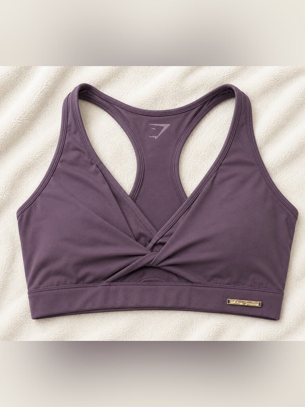 Gymshark Whitney Simmons Collection Cross Front Sports Bra Plum Purple Size M
